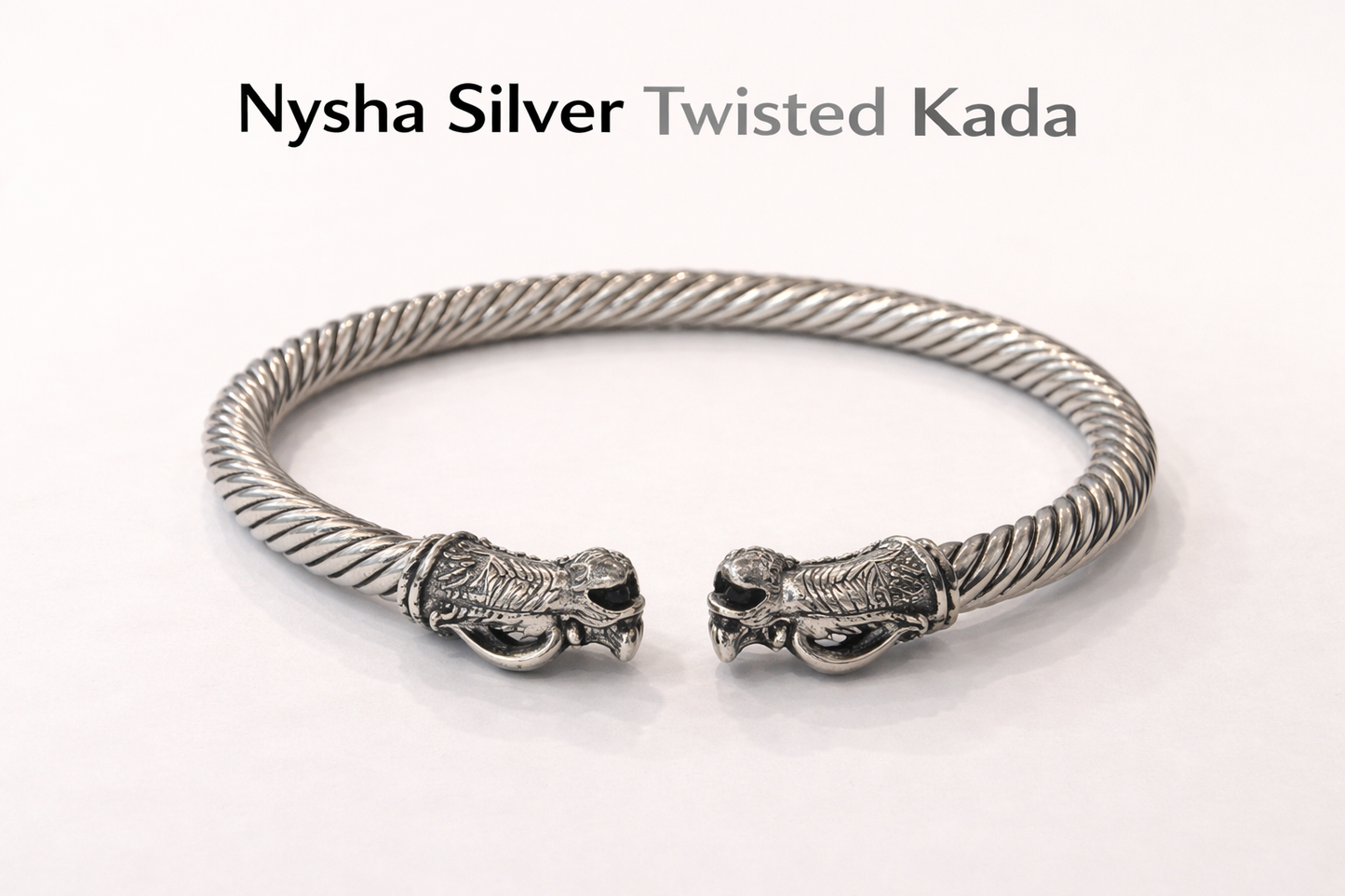 Nysha Silver Twisted Kada