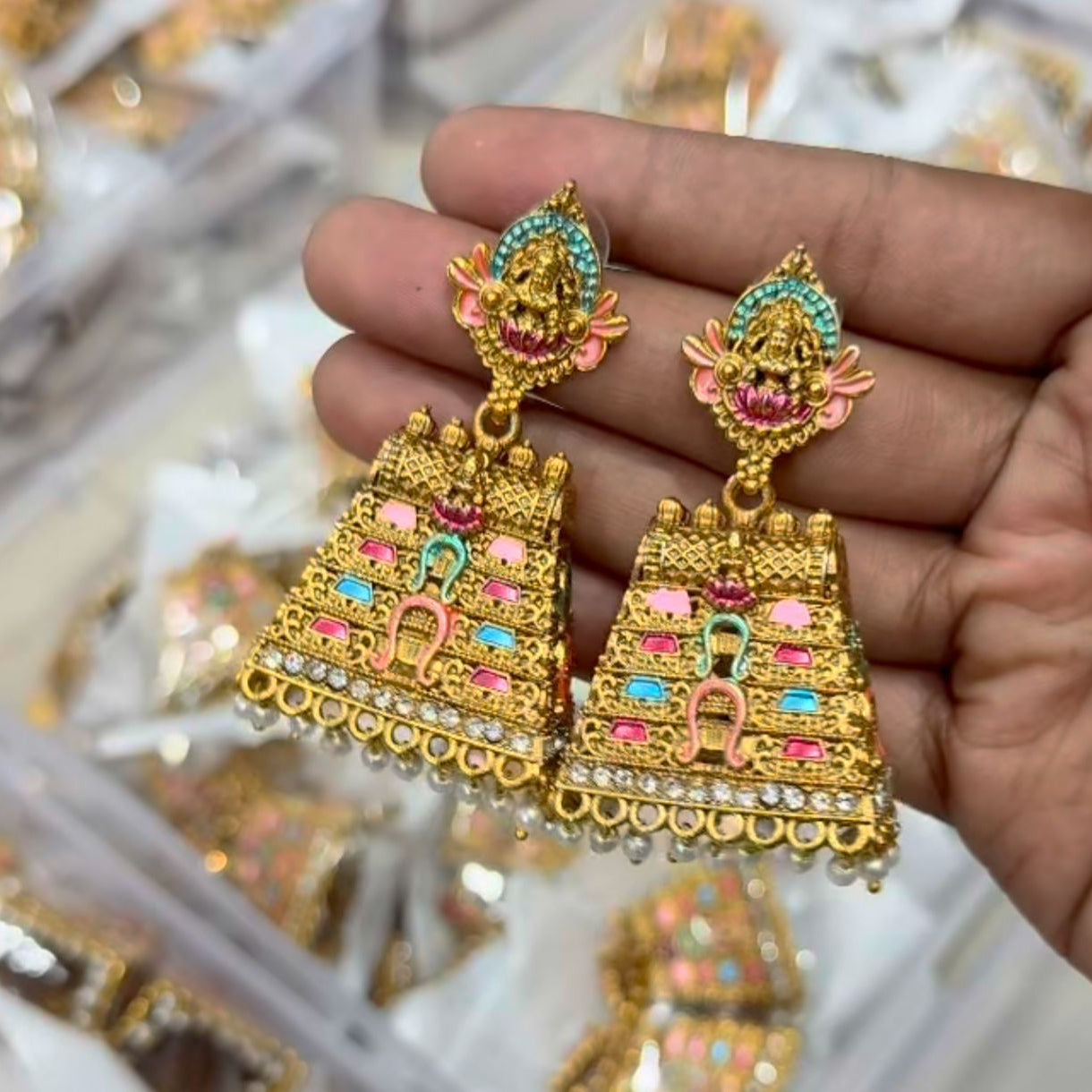 South indians temple jumka earings