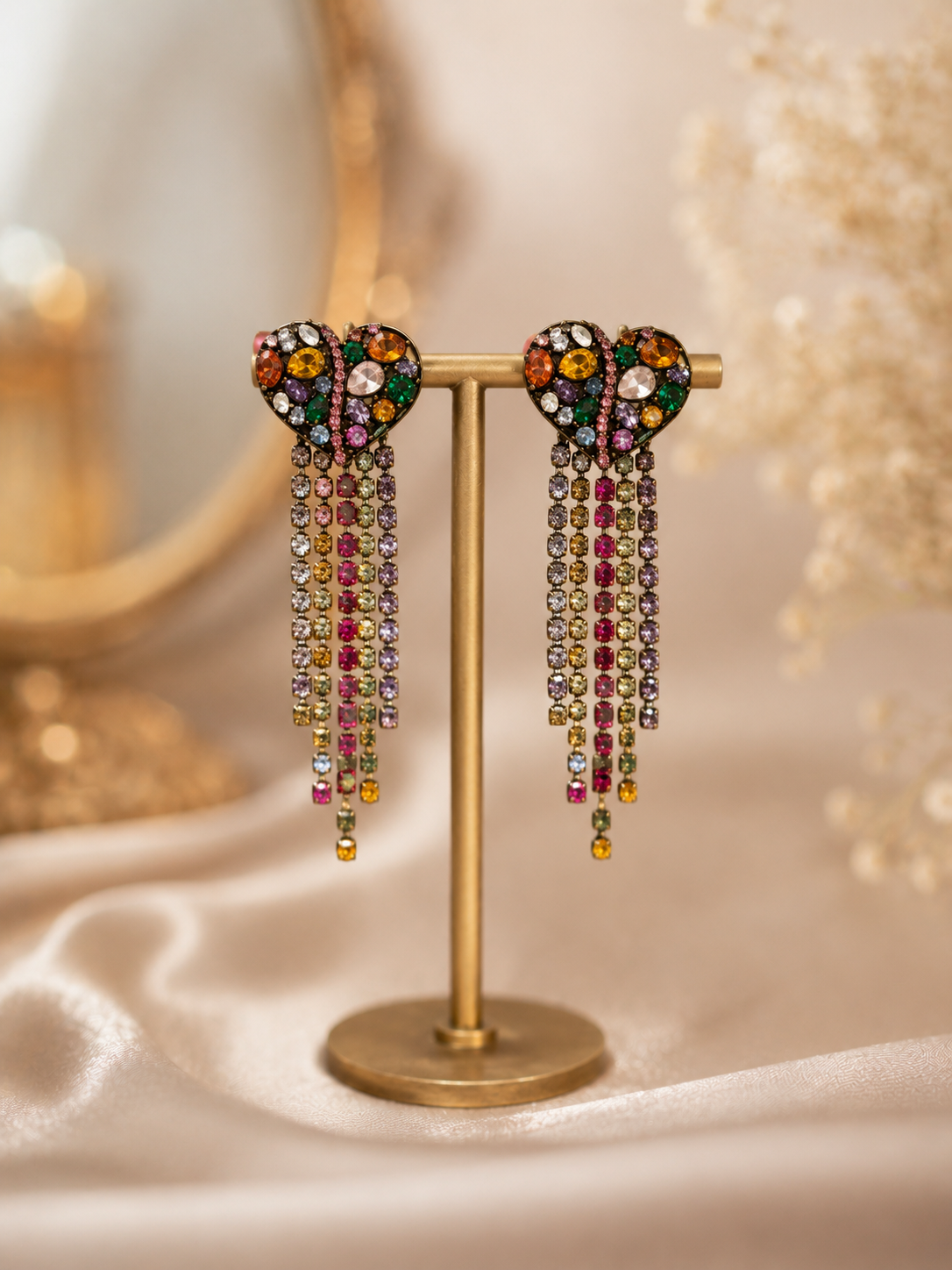 Midnight Glam Tassel Earrings