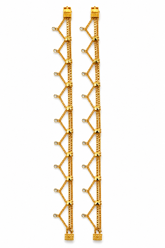 Nysha Premium Gold-Plated Designer Payal for Women ⭐