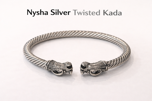 Nysha Silver Twisted Kada