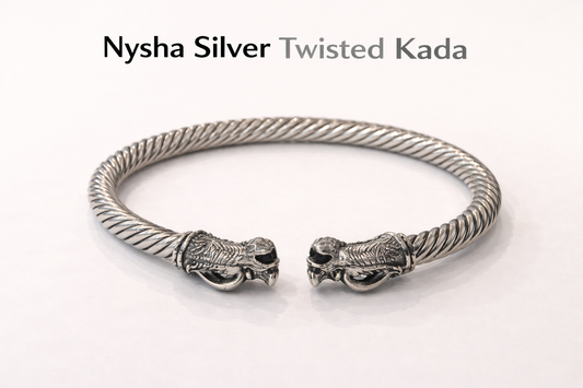 Nysha Silver Twisted Kada