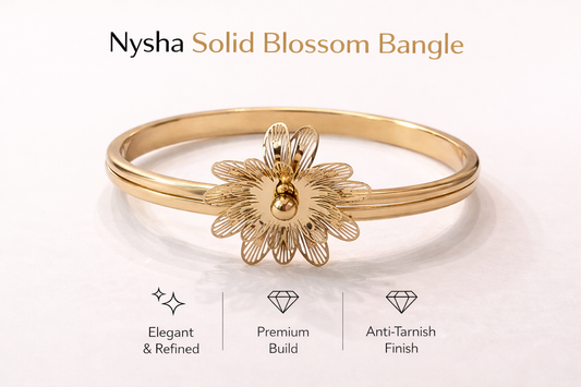 Nysha Statement Floral Open Bracelet