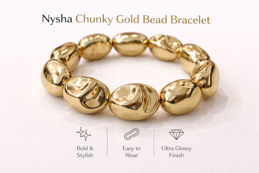 Nysha Chunky Gold Bead Bracelet