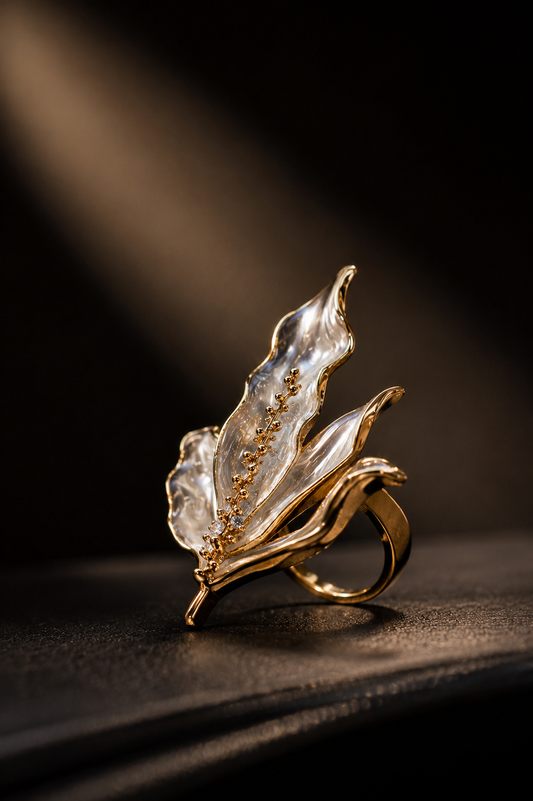 Turkish Leaf Statement Ring for Women