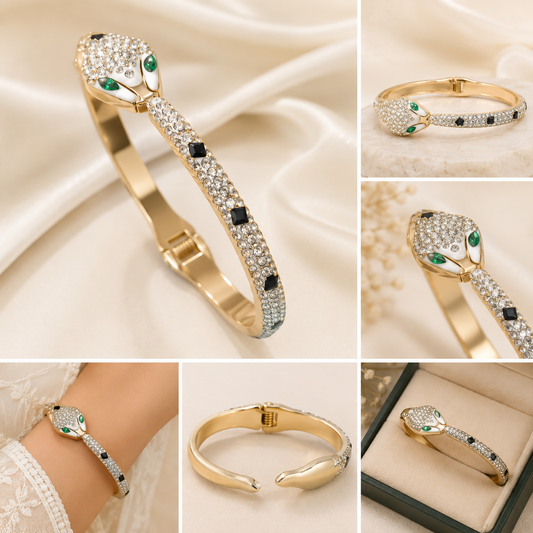 Luxury Snake Crystal Bracelet for Women