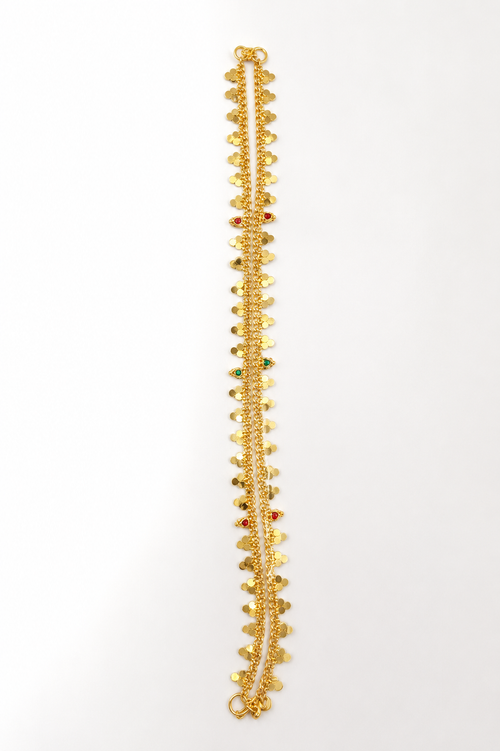 Nysha Premium Gold-Plated Traditional Coin Anklet for Women