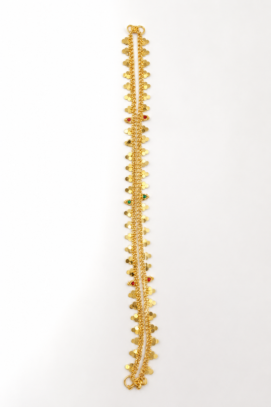 Nysha Premium Gold-Plated Traditional Coin Anklet for Women