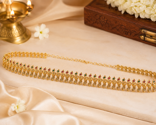 Premium Peacock Design Gold-Plated Kamarbandh